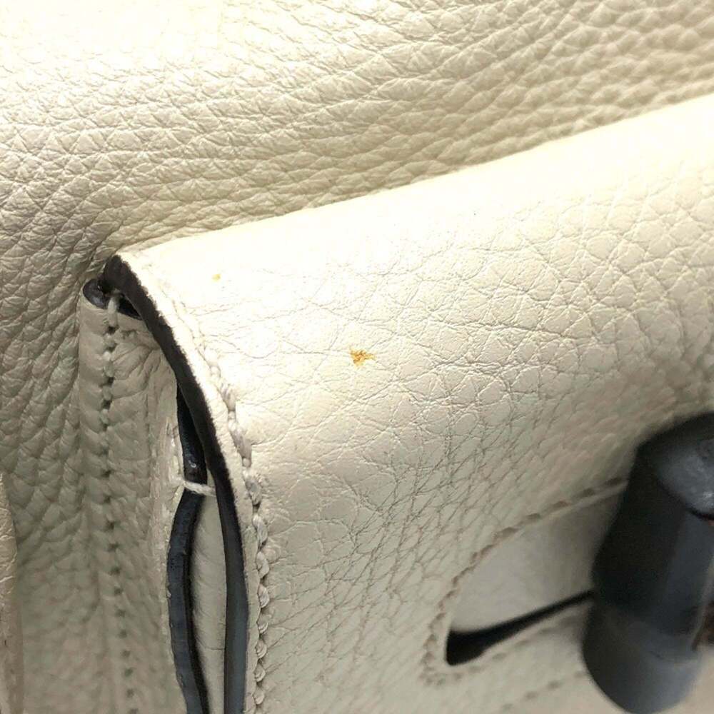 GUCCI White Leather Bamboo Backpack - Picture 8 of 16